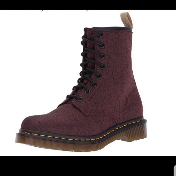 Dr. Martens Shoes - Dr. Martens Vegan Castle cherry red Serge boots 5
